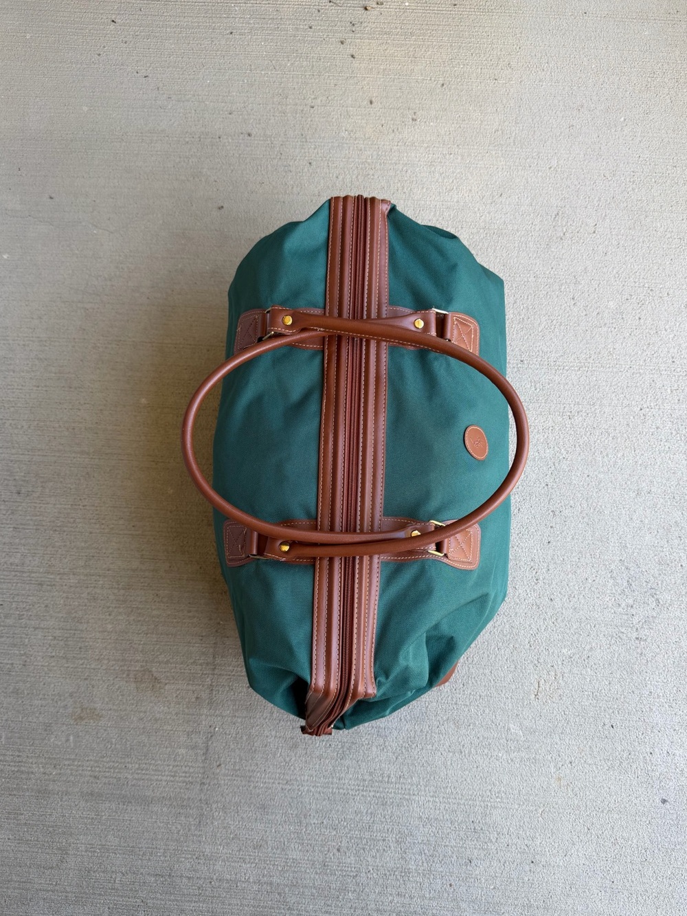 Vintage Polo Ralph Lauren Duffle Bag Mens Green Canvas Large Weekender 90s - Picture 3 of 14